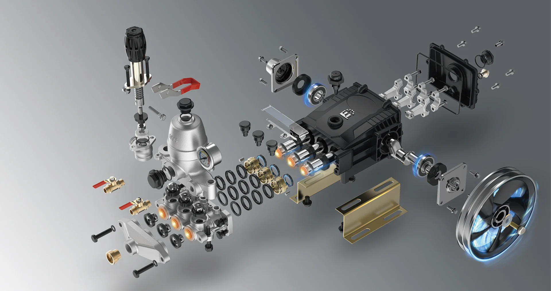 Precision HTP pump components